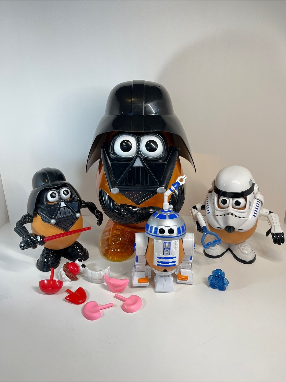 Mr Potato Head Star Wars Lot Storage Container Darth Vader Storm Trooper R2D2